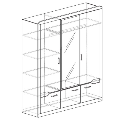 Шкаф 3-х дверный Ронда №310